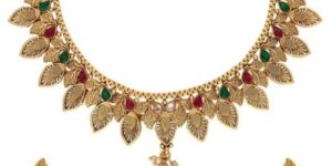 SOC9023RG Gold Finish Antique Necklace Set