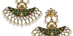 Traditional Mehendi Finish Long Earrings
