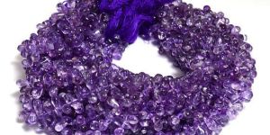 Amethyst Side Drops Smooth Beads