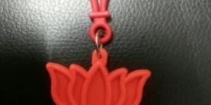 Plastic Lotus Keychain