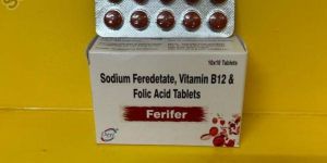 Sodium feredetate 231mg , Cyanocobal min 1.5 mg & folic acid 1.5 mg tablets