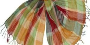 Checks Shawl with Fringes