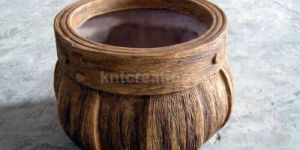 Round Barrel Wood Planter