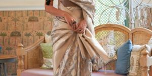 Silver Handloom Silk Saree
