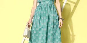 Striped Anarkali Kurta with Pant Set