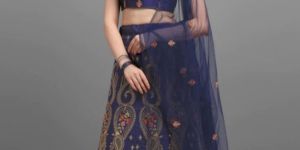 Taffeta Silk Embroidered Lehenga