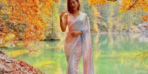 White Sequence Saree