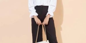 White Shiffli Bishop Sleeve Top