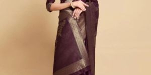 Wine Tassel Saree
