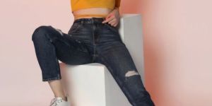 Yellow Wrap around Strings Top