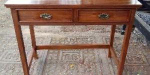 Crossbar Leg Dual Drawer Utility Table