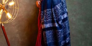 Khadi Batik Print Saree