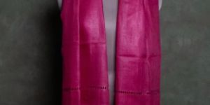 Pink Plain Linen Stole
