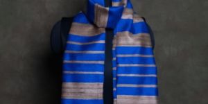 Royal Blue Silk Stole