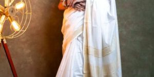 White Khadi Cotton Saree
