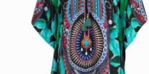 Womens Short Printed Kaftan