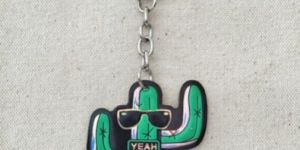 Silicon Cactus Keychain