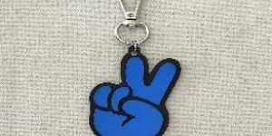 Victory Rubber Keychain