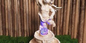 Standing Angel Waterfall Fountain