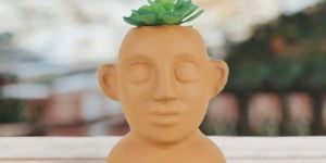 Terracotta Head Pot