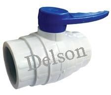 PVC Solid Ball Valve Long Handle MS Plate 2