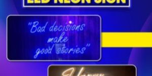 Neon Light Sign Board