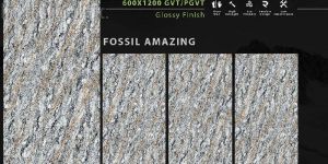 600x1200 mm Fossil Series Glossy GVT/PGVT Tiles