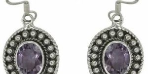 Amethyst Silver Earring