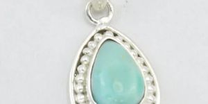 Larimar Gemstone Silver Pendant