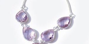 Pink Amethyst Gemstone Necklace