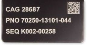 Black Aluminium Etched Label