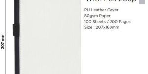 PU Leather Cover Notebook with Pen Loop