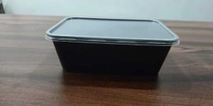 RT 750 Ml Black Reusable Plastic Food Container