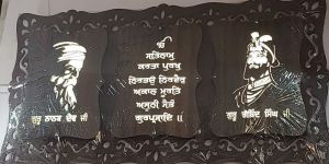 Religious Wooden Frame with Laser Cutting and LED Lights