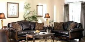 Traditional Leather Sofa Set