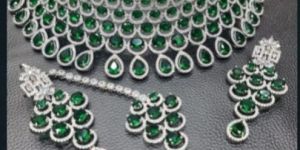 American Diamond Choker Necklace Set