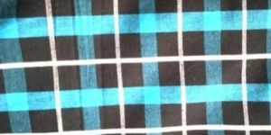 Check Printed Cotton Nighty Fabric