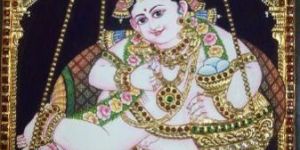 Tanjore Painting Butter Krishna