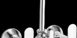 Wall Mixer with Provision for Overhead Showers with L Bend Pipe