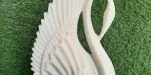Marble Swan Bird Sculpture