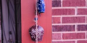 Handmade Hand Painted Hanging Bells Set Multicolor