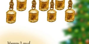 Vintage Handmade Rustic Lucky Christmas Bells with Rope, Perfect Gift for Christmas, Harmony Cow Bel