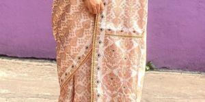 Ready to Wear Pure Assam Handloom Tussar Mulberry Silk Silkmarked Saree