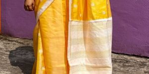 Ready to Wear Pure Assam Handloom Tussar Mulberry Silk Saree