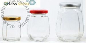 Crown Honey Glass Jar