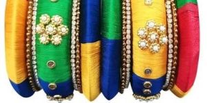 Silk Thread Bangles Set