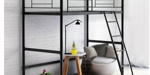 Twin Loft Bed with Foam Mattress