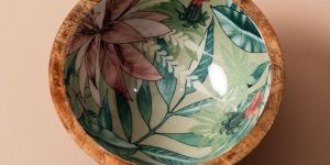 Wooden and Enamel Bowls