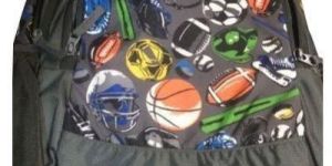 Printed Polyester College Backpack