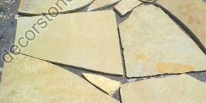 Tandur Yellow Limestone Irregular Size Flagstone Slabs